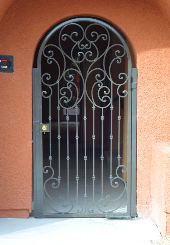 Scrollwork Custom Archive Entryway Door - Item EW0144 Wrought Iron Design In Las Vegas
