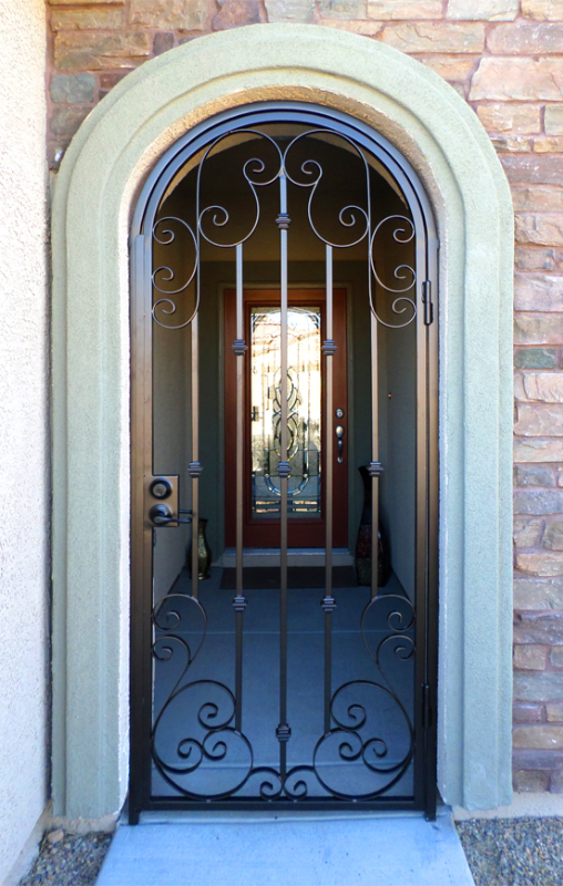 Scrollwork Custom Archive Entryway Door - Item EW0372 Wrought Iron Design In Las Vegas
