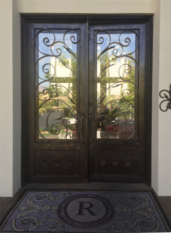 Scrollwork Custom Archive Front Door - Item GE0200 Wrought Iron Design In Las Vegas