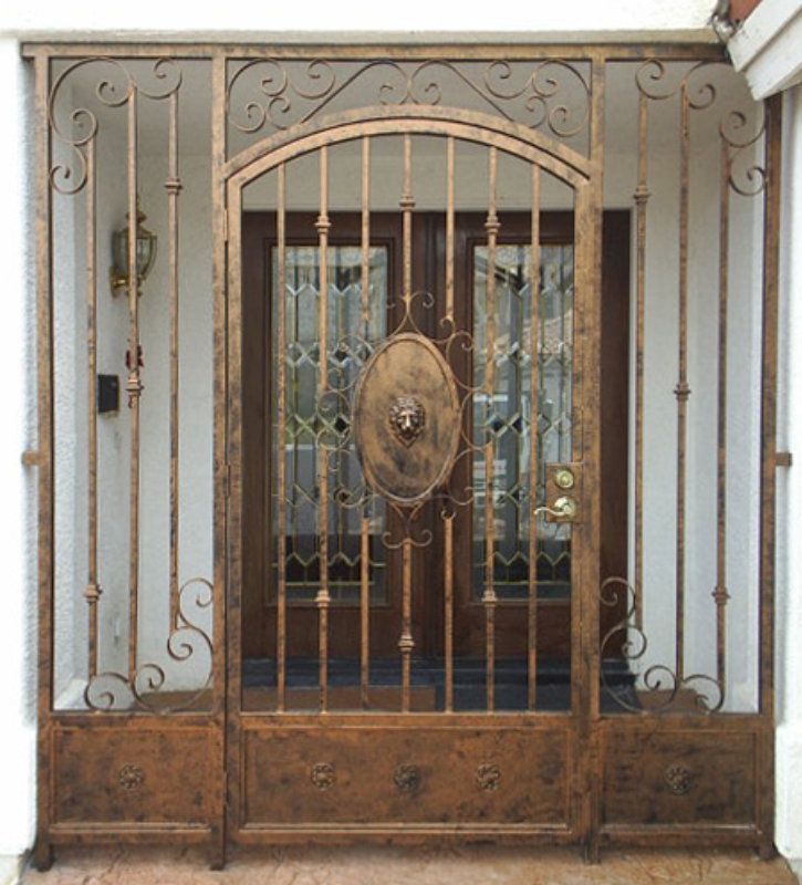 Scrollwork Edinburgh Entryway Door - Item EW0149 Wrought Iron Design In Las Vegas