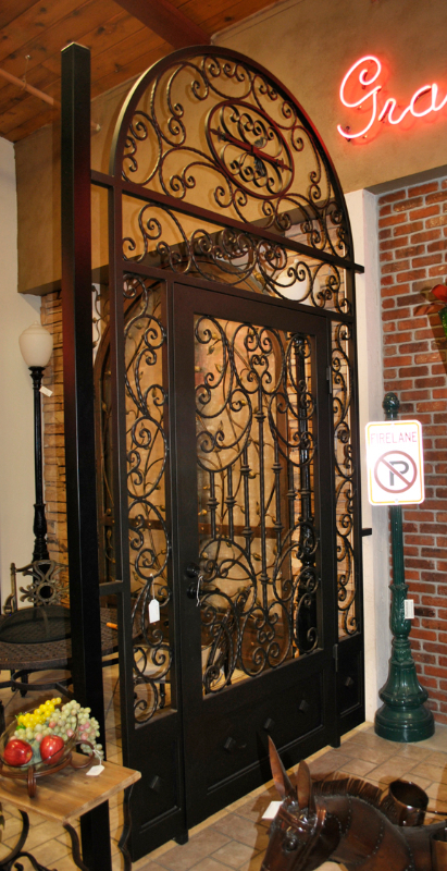 Scrollwork Fiona Entryway Door - Item EW0498A Wrought Iron Design In Las Vegas