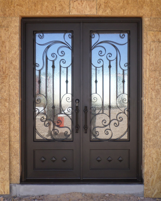 Scrollwork Front Door - Item Dauphine GE0159 Wrought Iron Design In Las Vegas