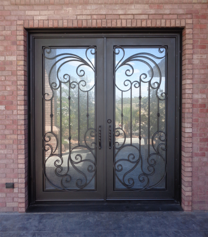 Scrollwork Front Door - Item Dauphine GE0190 Wrought Iron Design In Las Vegas