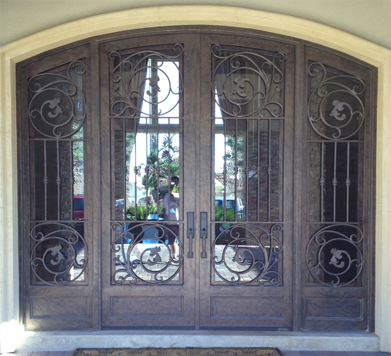 Scrollwork Front Door - Item Pianna GE0015C Wrought Iron Design In Las Vegas