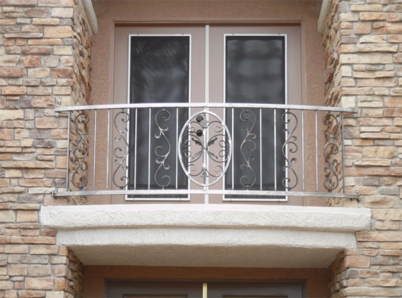Traditional Balcony Railing - Item BR0127 Wrought Iron Design In Las Vegas