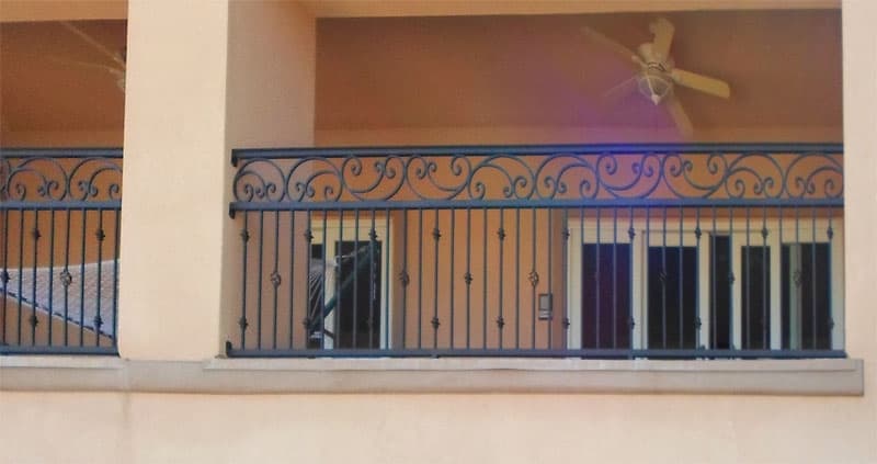 Traditional Balcony Railing - Item BR0092 Wrought Iron Design In Las Vegas