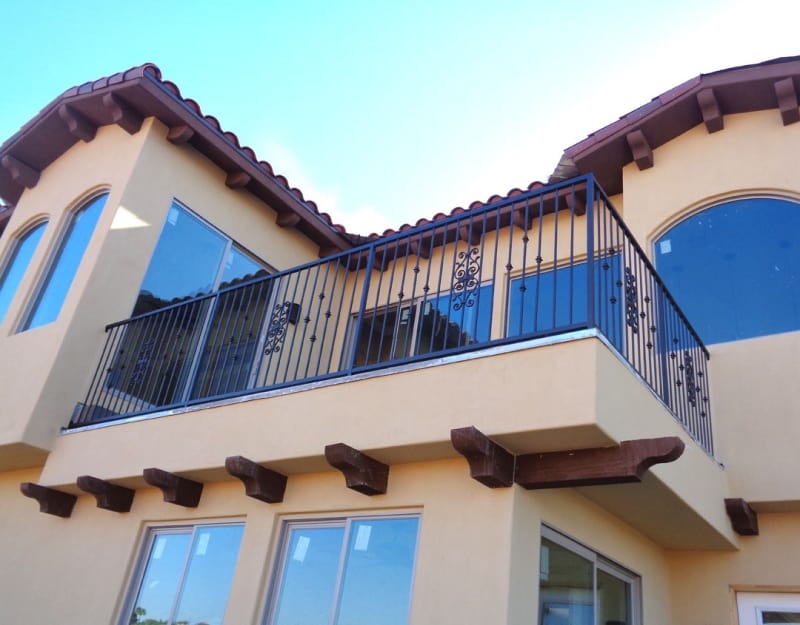 Traditional Balcony Railing - Item BR0108A Wrought Iron Design In Las Vegas