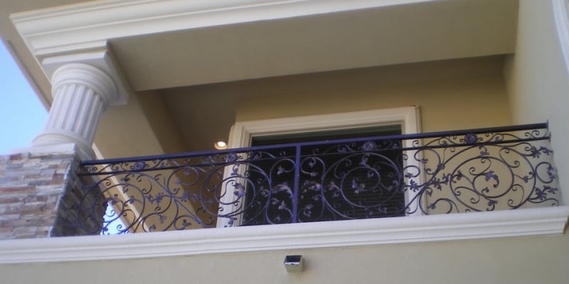 Traditional Balcony Railing - Item BR0015 Wrought Iron Design In Las Vegas
