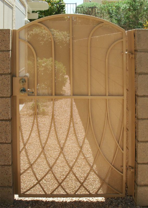 Modern Single Gate - Item Tetra SG0024A Wrought Iron Design In Las Vegas