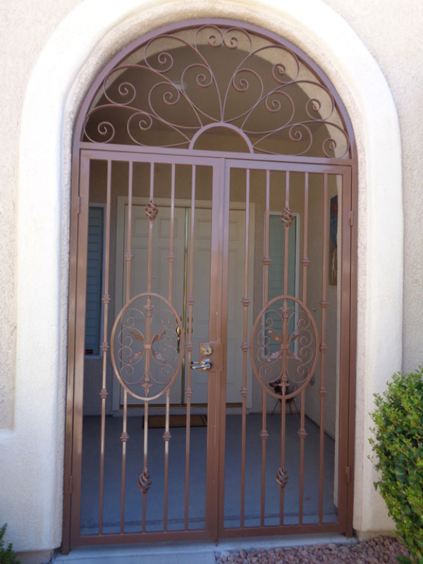 Traditional Abbey Entryway Door - Item EW0072A Wrought Iron Design In Las Vegas
