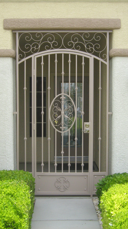 Traditional Abbey Entryway Door - Item EW0103 Wrought Iron Design In Las Vegas