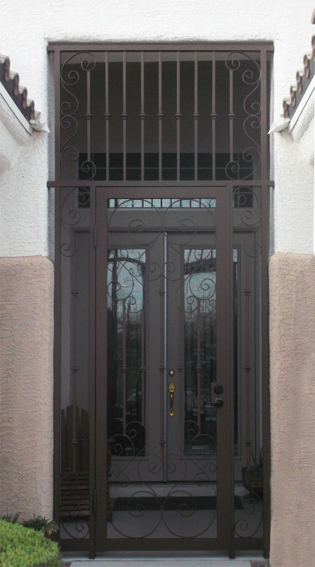 Traditional Biscay Entryway Door - Item EW0257 Wrought Iron Design In Las Vegas