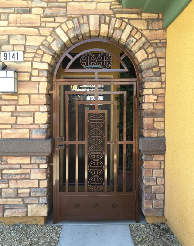 Traditional Chi Entryway Door - Item EW0490 Wrought Iron Design In Las Vegas