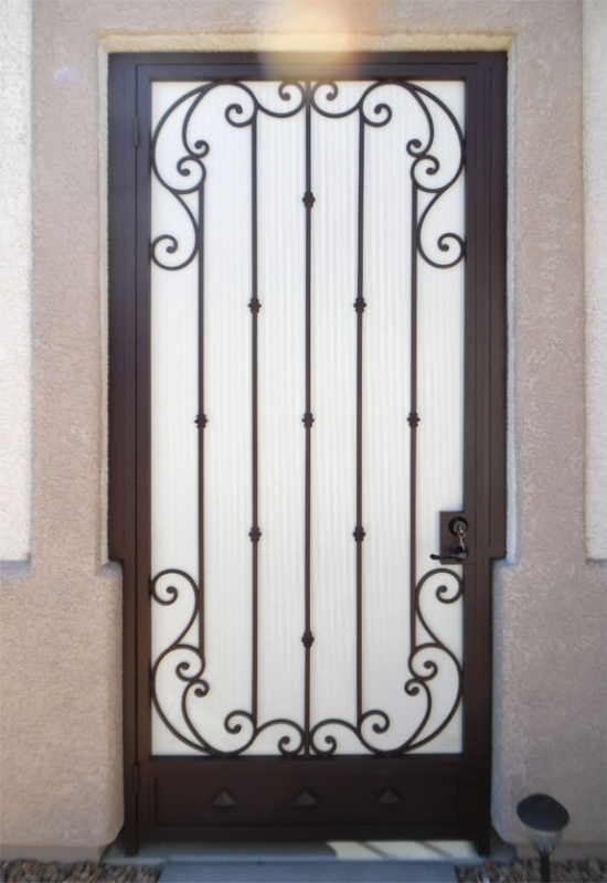 Traditional Corsica Entryway Door - Item EW0467 Wrought Iron Design In Las Vegas