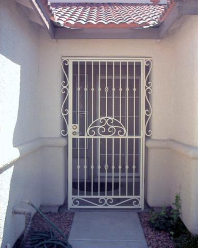 Traditional Custom Archive Entryway Door - Item EW0154 Wrought Iron Design In Las Vegas