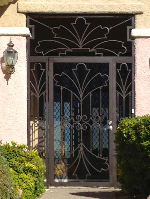 Traditional Custom Archive Entryway Door - Item EW0331 Wrought Iron Design In Las Vegas