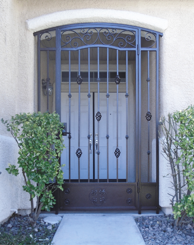 Traditional Custom Archive Entryway Door - Item EW0475 Wrought Iron Design In Las Vegas