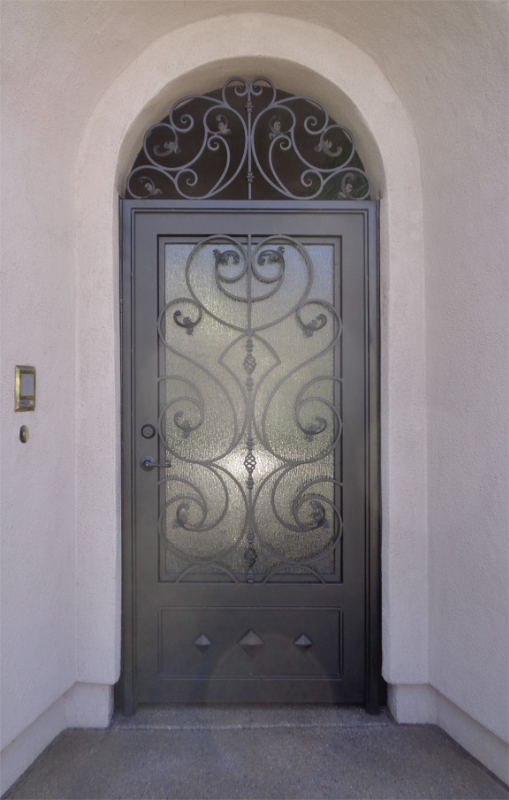 Traditional Custom Archive Entryway Door - Item EW0484 Wrought Iron Design In Las Vegas