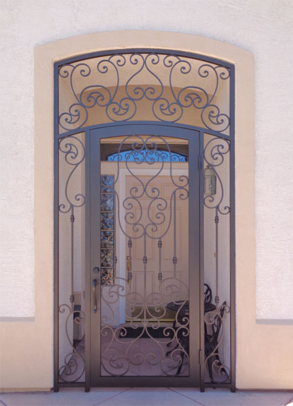 Traditional Custom Archive Entryway Door - Item EW0510 Wrought Iron Design In Las Vegas