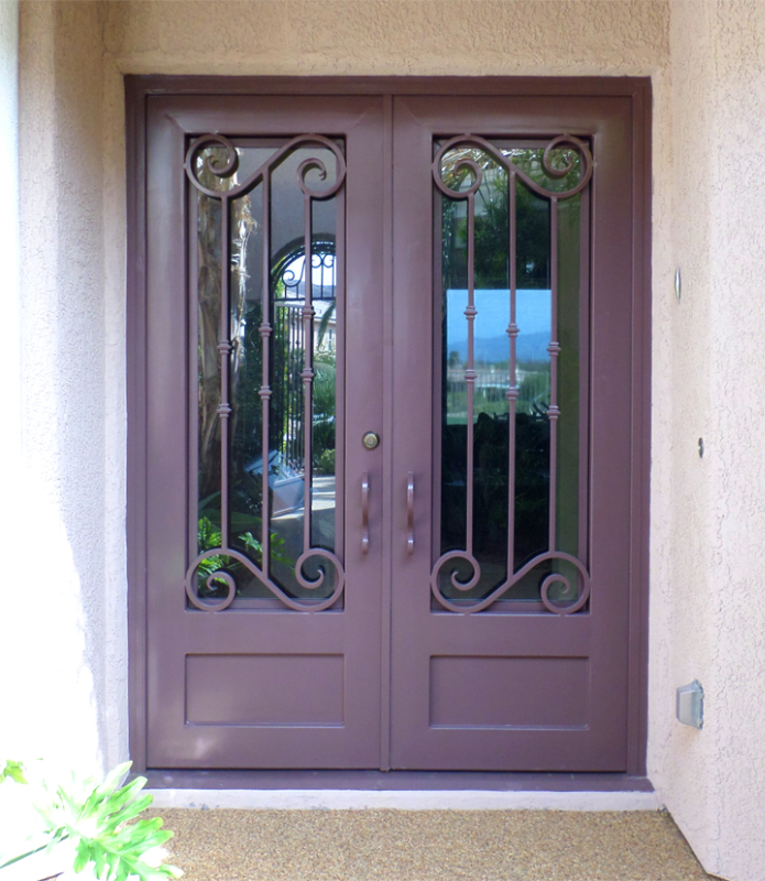 Traditional Custom Archive Front Door - Item GE0005 Wrought Iron Design In Las Vegas