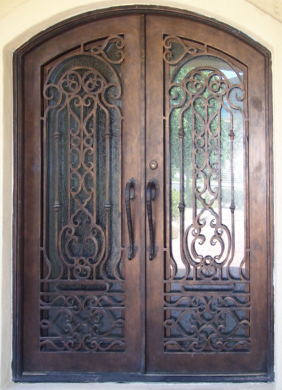 Traditional Custom Archive Front Door - Item GE0008 Wrought Iron Design In Las Vegas