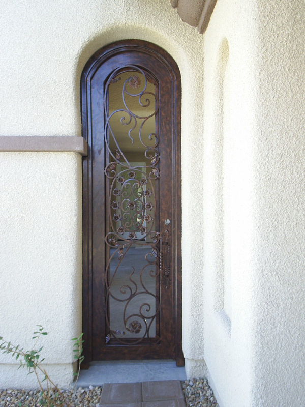 Traditional Favela Entryway Door - Item EW0164 Wrought Iron Design In Las Vegas