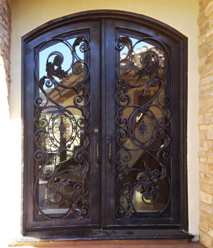 Traditional Front Door - Item Favela GE0086 Wrought Iron Design In Las Vegas
