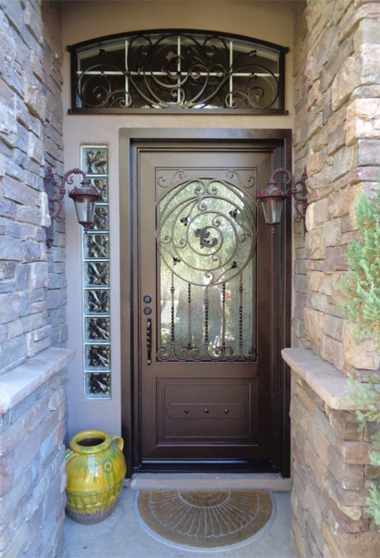 Traditional Front Door - Item Pianna GE0015D Wrought Iron Design In Las Vegas