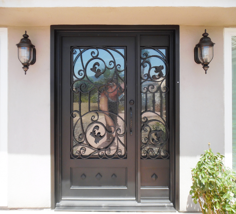 Traditional Front Door - Item Pianna GE0015E Wrought Iron Design In Las Vegas