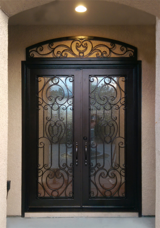 Traditional Front Door - Item Saharan GE0047B Wrought Iron Design In Las Vegas