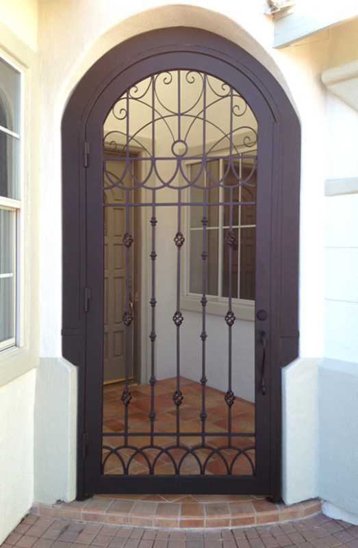Traditional Jalisco Entryway Door - Item EW0395 Wrought Iron Design In Las Vegas