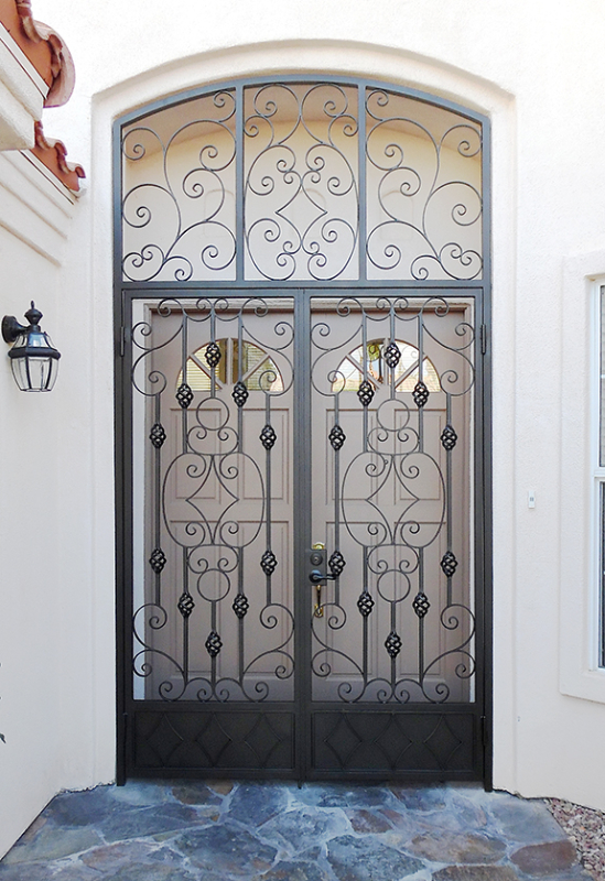 Traditional Lauriston Entryway Door - Item EW0482 Wrought Iron Design In Las Vegas