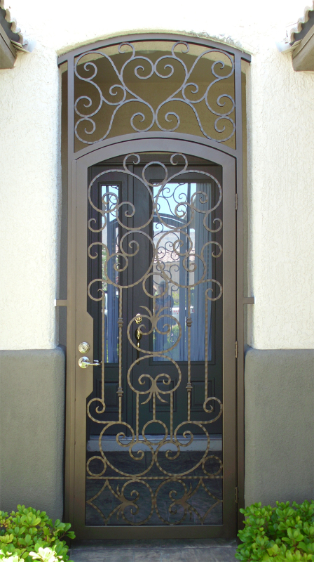 Traditional Monaco Entryway Door - Item EW0225 Wrought Iron Design In Las Vegas