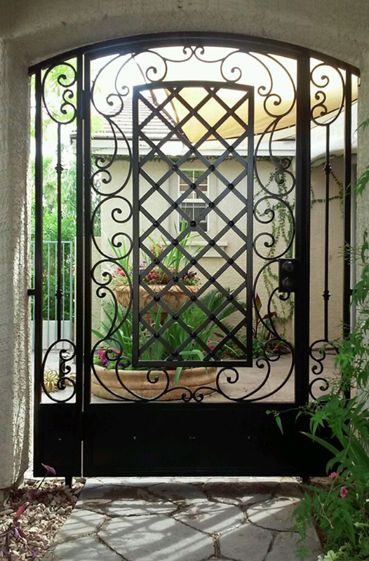 Traditional Paisley Entryway Door - Item EW0464 Wrought Iron Design In Las Vegas