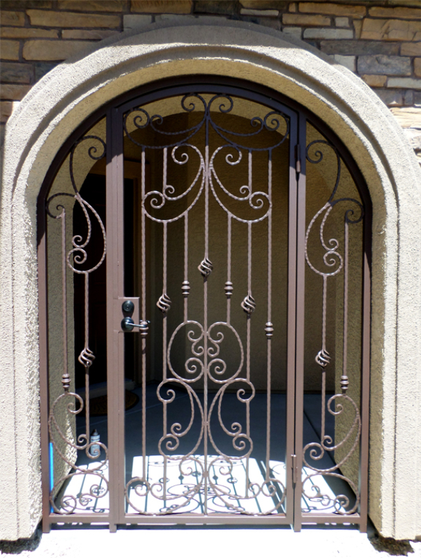 Traditional Papillion Entryway Door - Item EW0377 Wrought Iron Design In Las Vegas