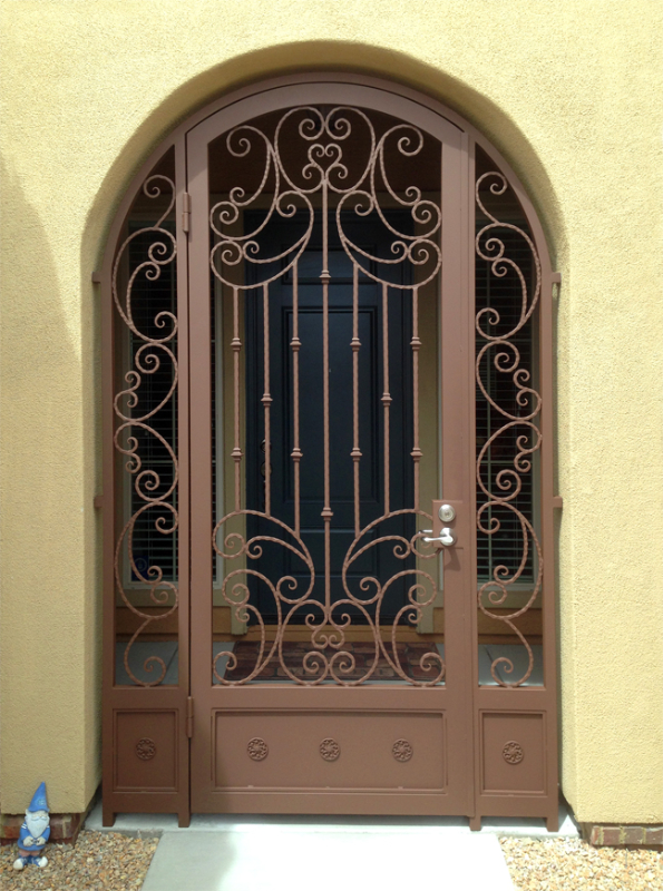 Traditional Papillion Entryway Door - Item EW0406 Wrought Iron Design In Las Vegas