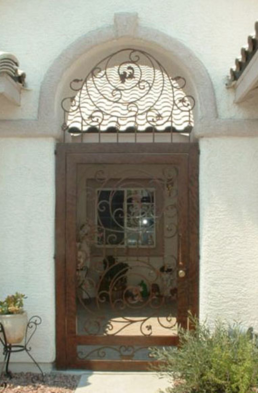 Traditional Pianna Entryway Door - Item EW0364A Wrought Iron Design In Las Vegas