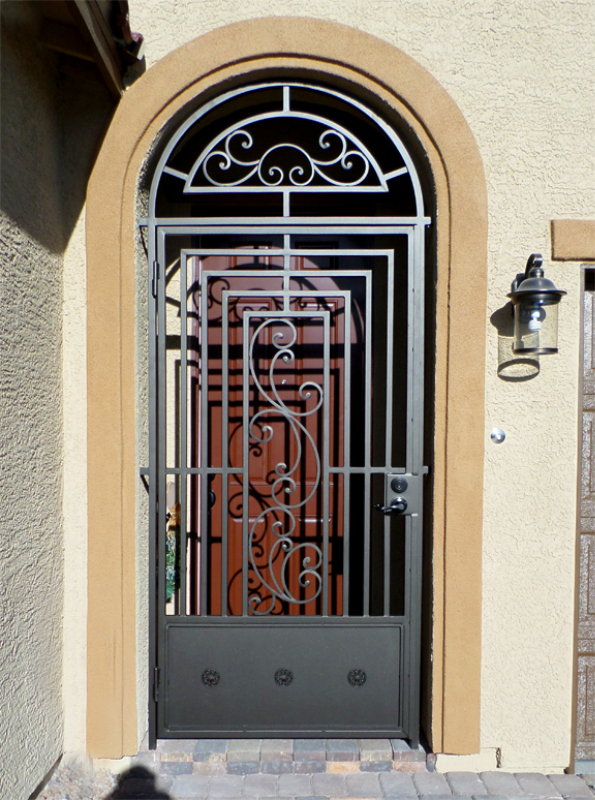 Traditional Prato Entryway Door - Item EW0303 Wrought Iron Design In Las Vegas