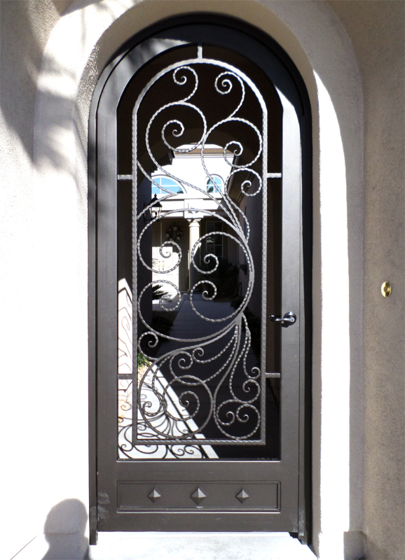 Traditional Ricci Entryway Door - Item EW0333 Wrought Iron Design In Las Vegas