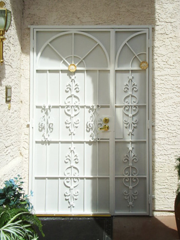 Traditional Security Door - Item Monticello SD0058 Wrought Iron Design In Las Vegas