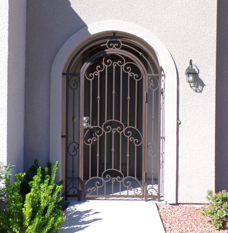 Traditional Valetta Entryway Door - Item EW0387 Wrought Iron Design In Las Vegas