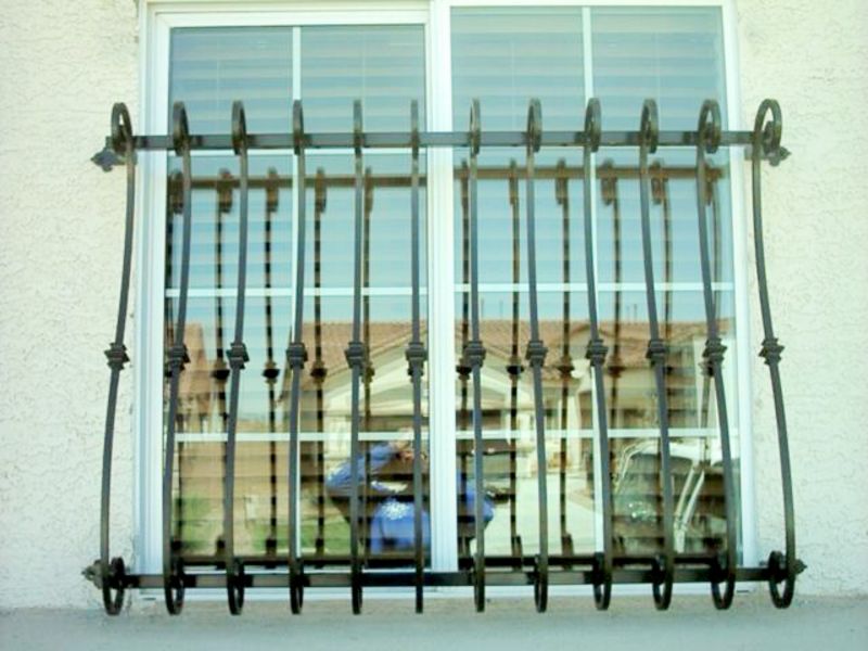 Traditional Window Guard WG0004 Wrought Iron Design In Las Vegas