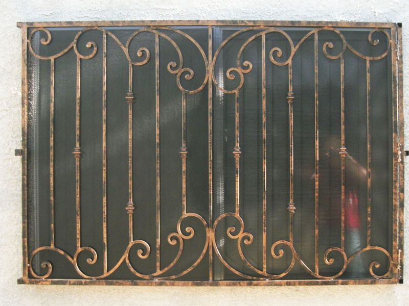 Traditional Window Guard WG0052 Wrought Iron Design In Las Vegas