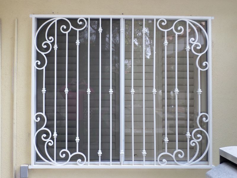 Traditional Window Guard WG0087 Wrought Iron Design In Las Vegas