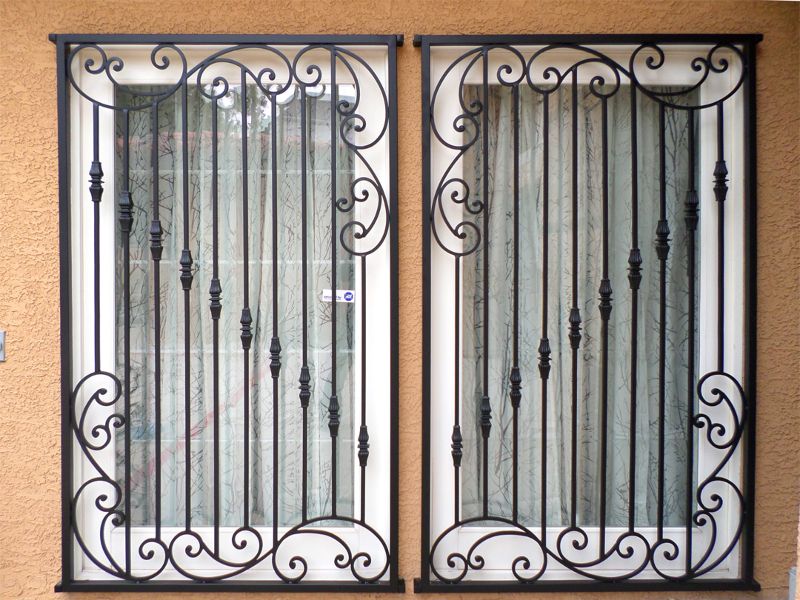 Traditional Window Guard WG0092A Wrought Iron Design In Las Vegas