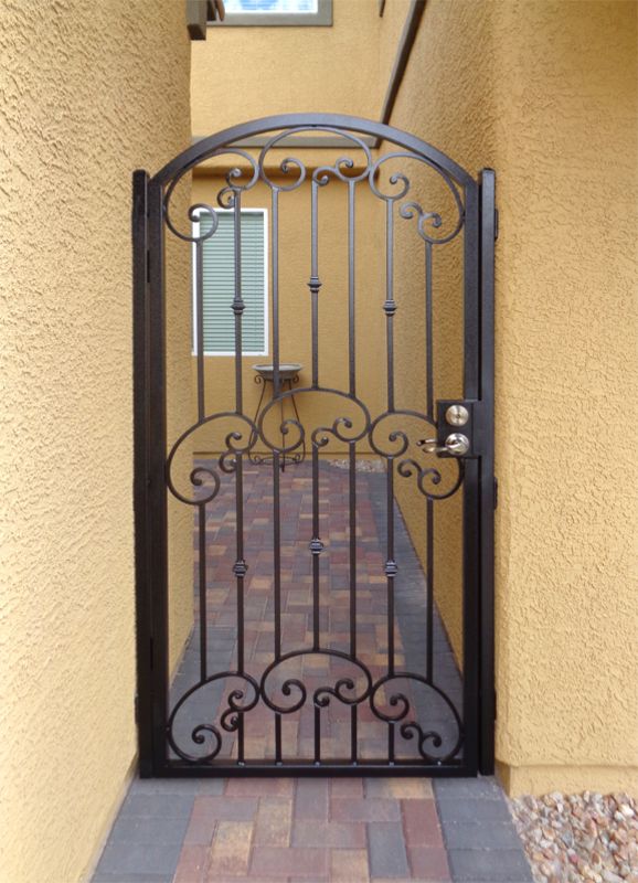 Traditional Single Gate - Item Valetta SG0188A Wrought Iron Design In Las Vegas
