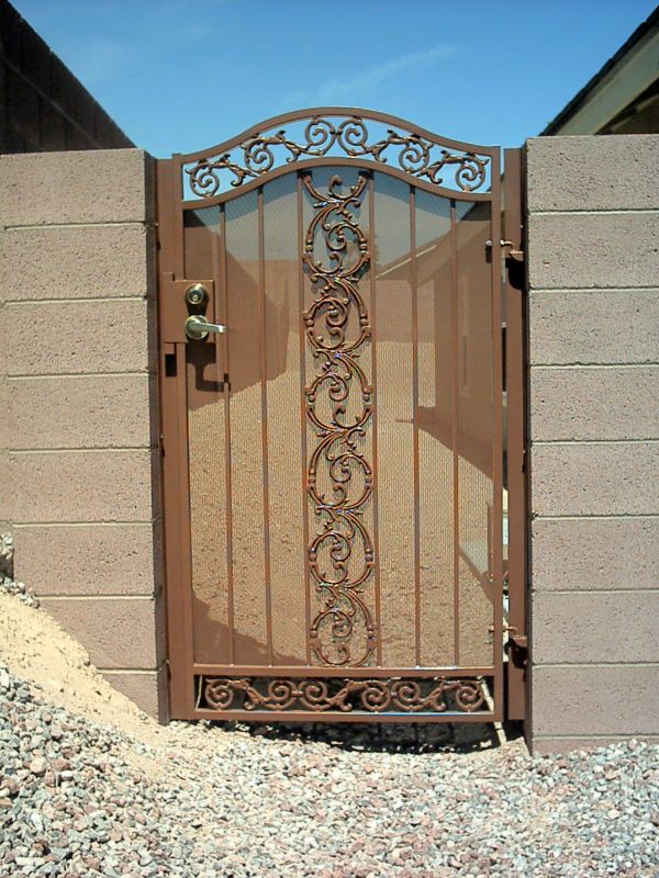 Traditional Single Gate - Item Vivian SG0086 Wrought Iron Design In Las Vegas