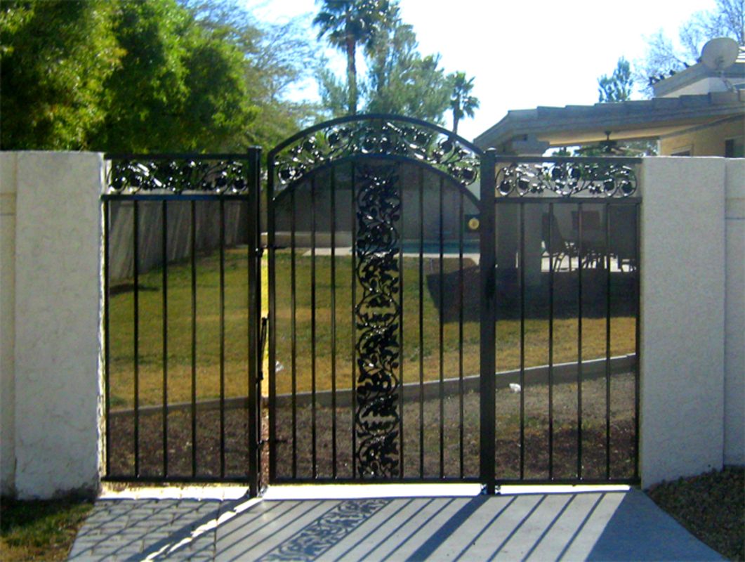 Traditional Single Gate - Item Vivian SG0106 Wrought Iron Design In Las Vegas