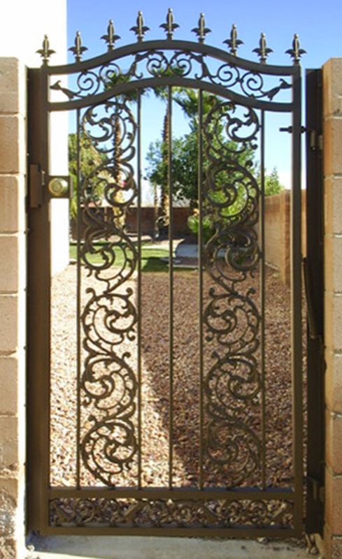 Traditional Single Gate - Item Vivian SG0266 Wrought Iron Design In Las Vegas