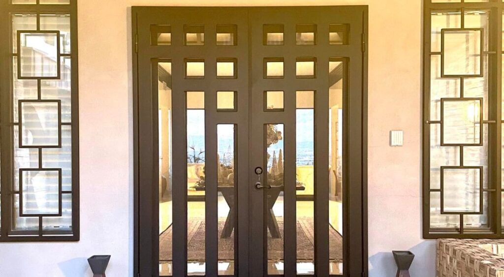 Double Wrought Iron Doors With Windows